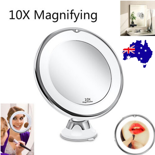 10X Magnifying Led Makeup Mirror With 360° Suction Cup Health & Beauty