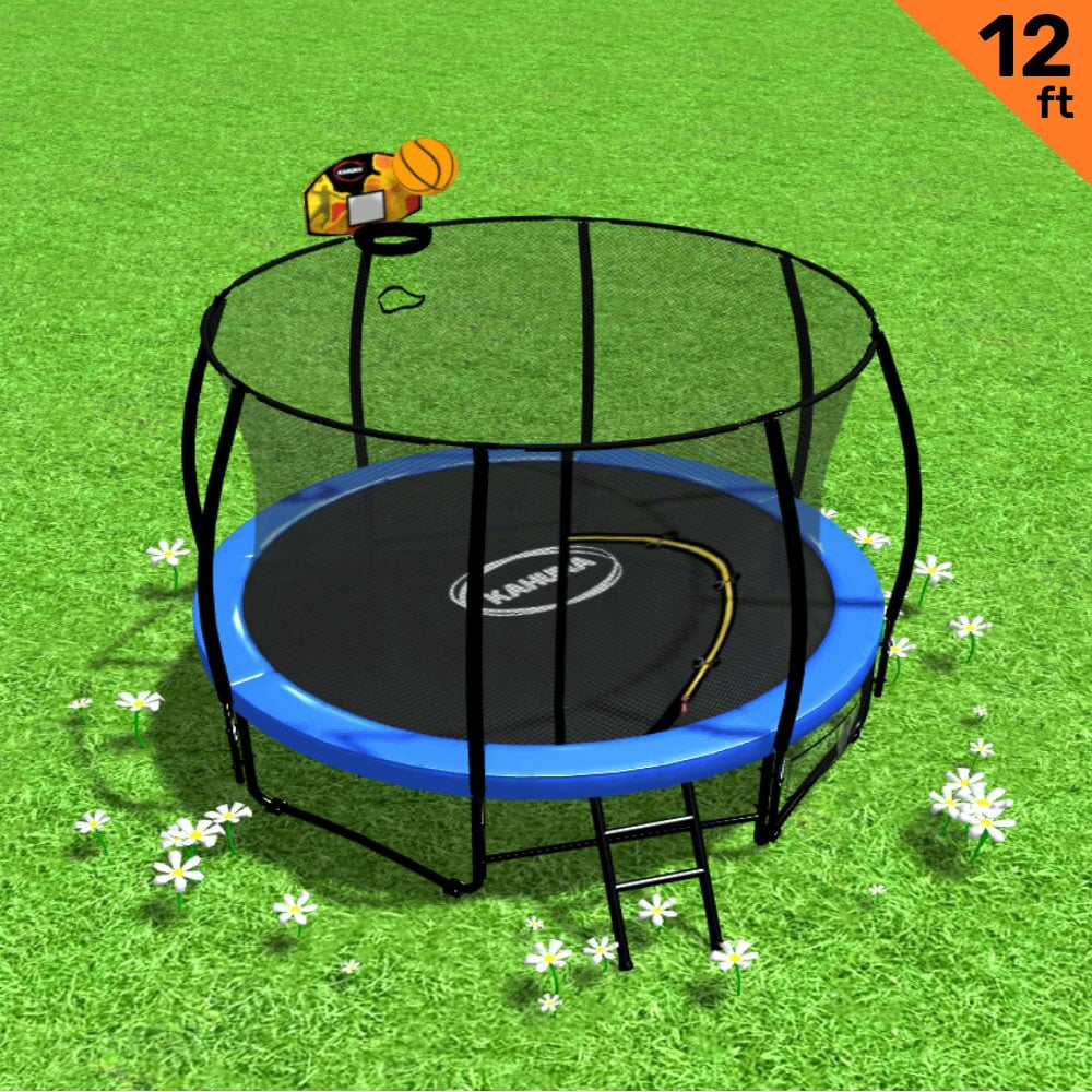 12Ft Heavy Duty Outdoor Trampoline Set With Net & Ladder Sport Activities