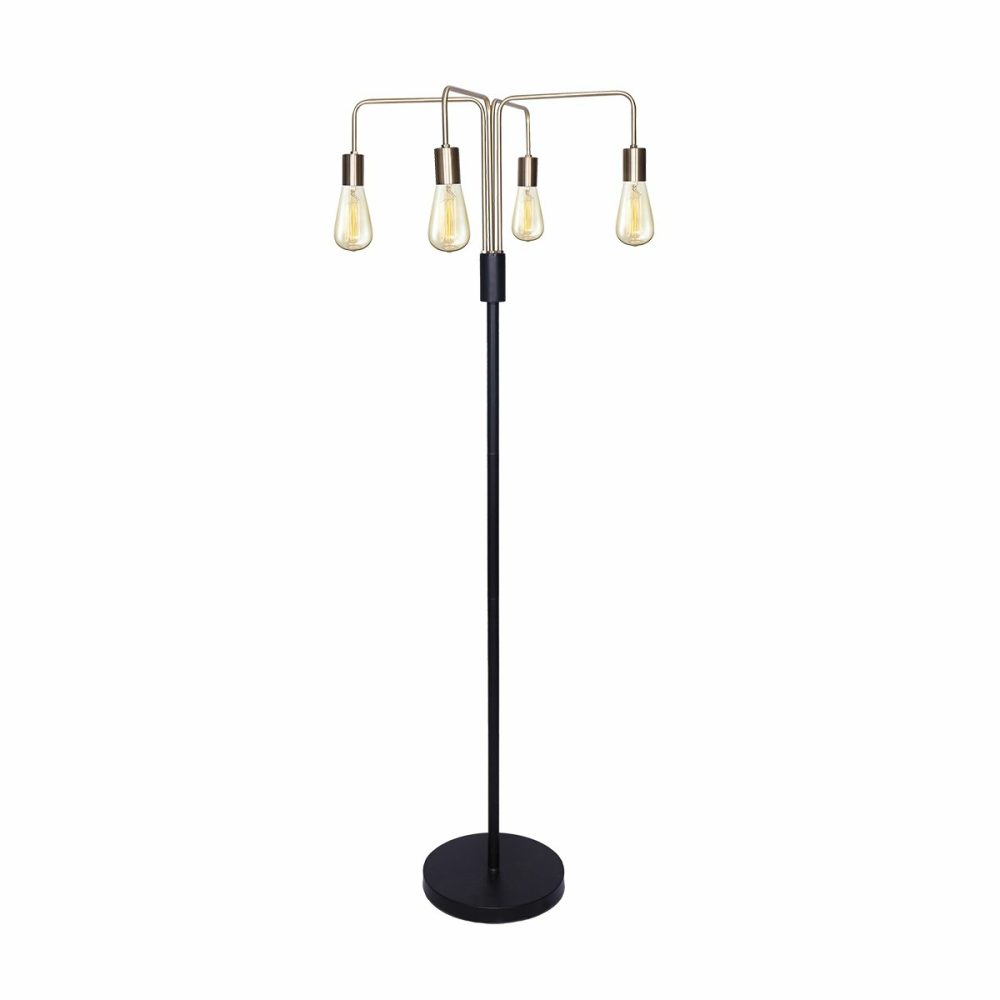 160Cm 4-Light Industrial Floor Lamp Homwares