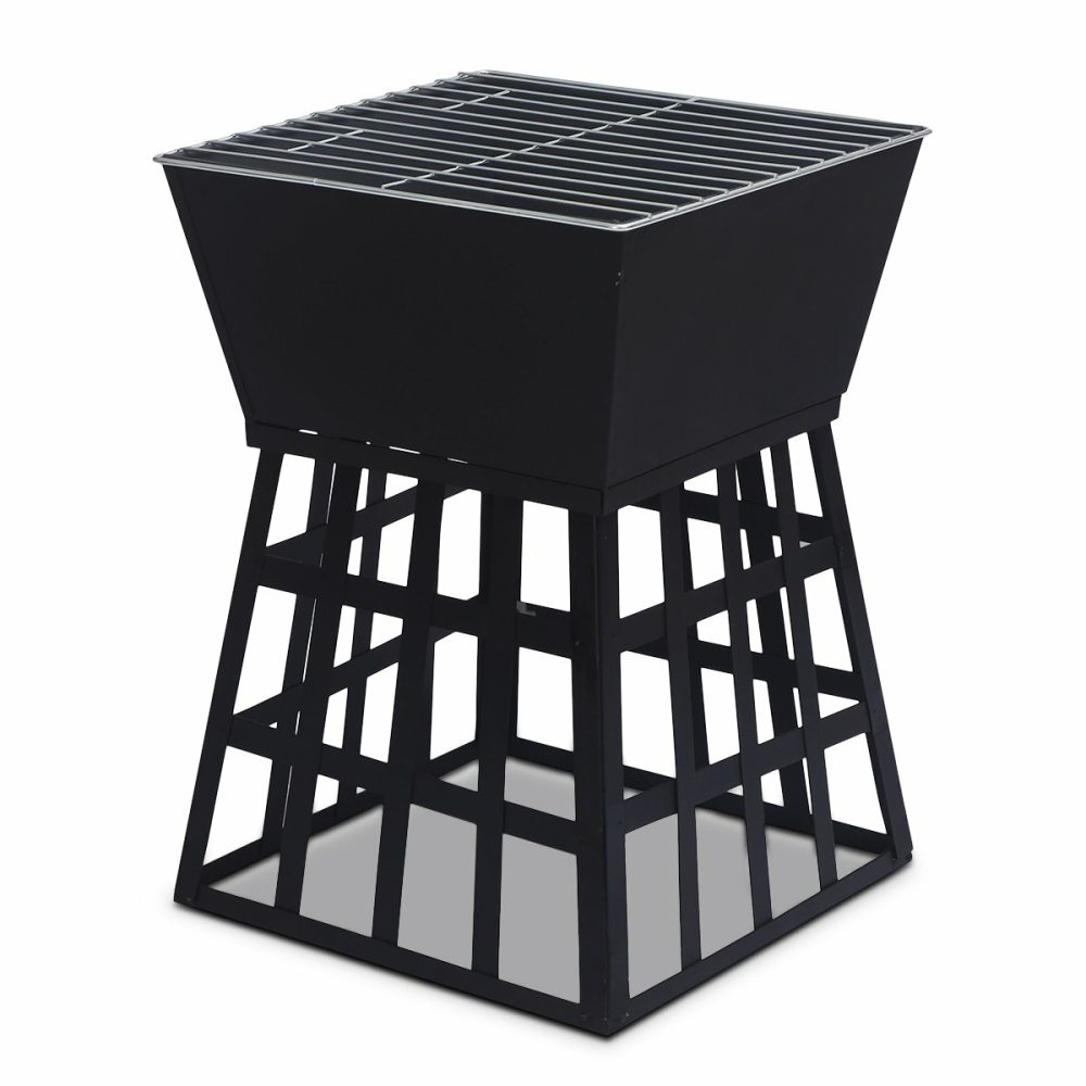 2-In-1 Fire Pit & Bbq With Reversible Stand BBQs