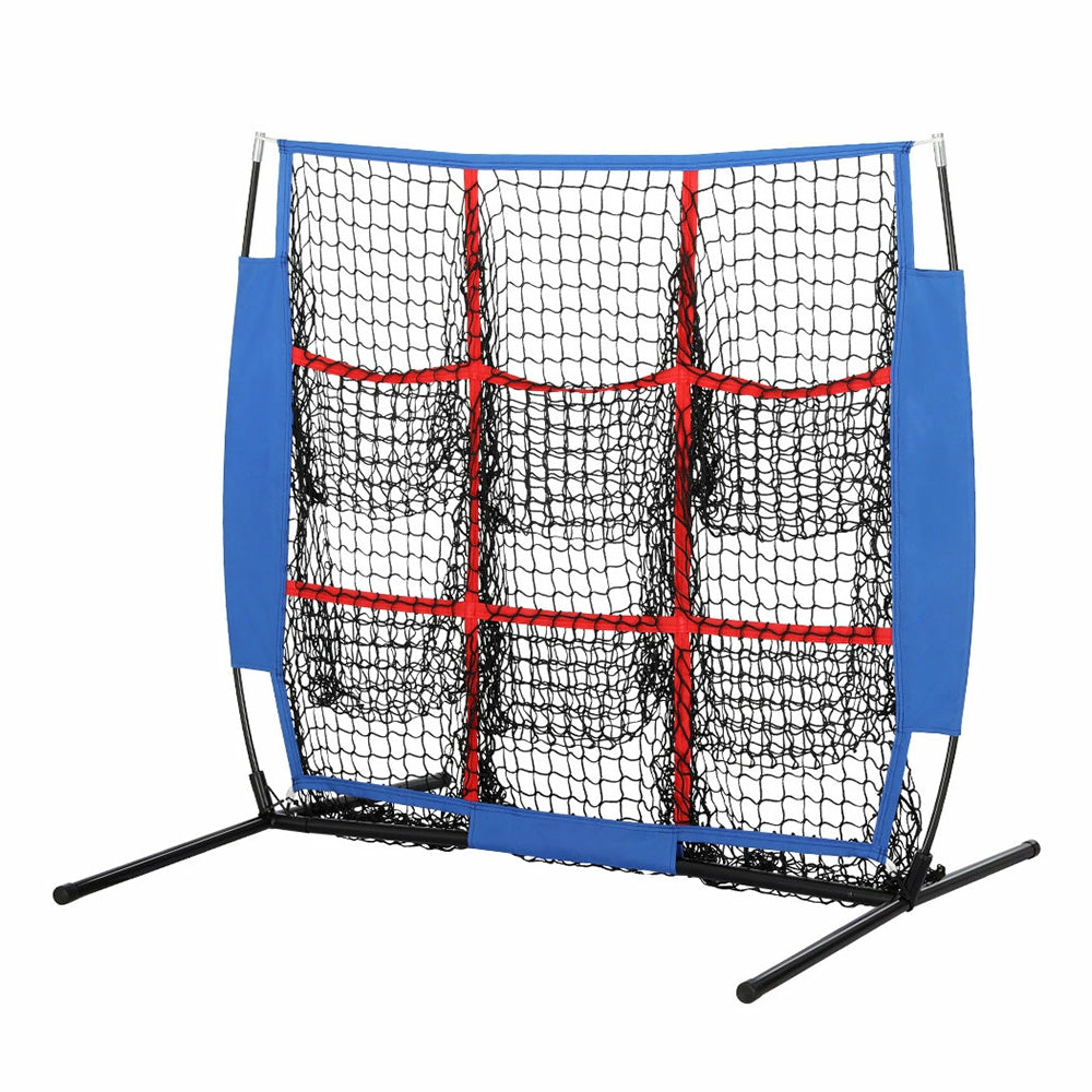 2 In 1 Portable Baseball Pitching Net With Target Basketball & Accessories