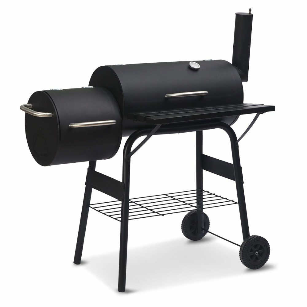 2-In-1 Steel Bbq Grill With Offset Smoker BBQs