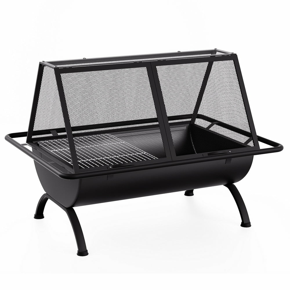 2-In-1 Steel Fire Pit & Bbq Grill BBQs