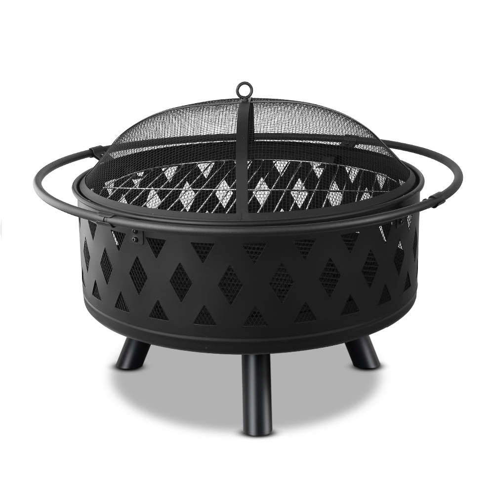 2-In-1 Steel Fire Pit Bbq Grill BBQs