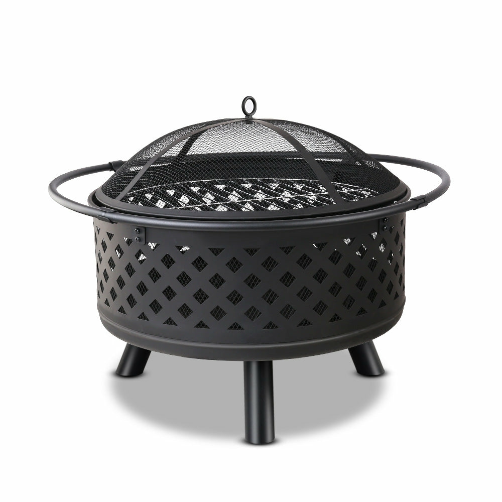 2-In-1 Steel Fire Pit & Bbq Grill BBQs