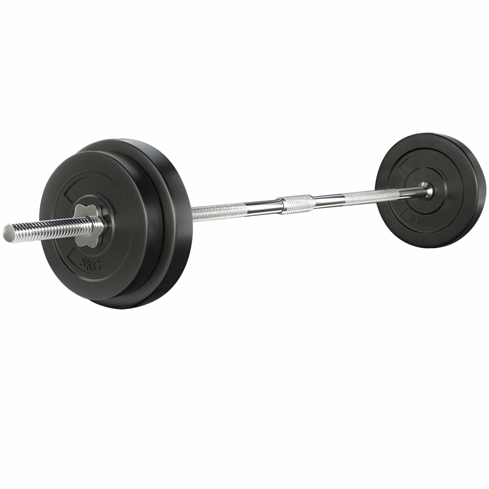 38Kg Rubber Weight Barbell Set Barbells