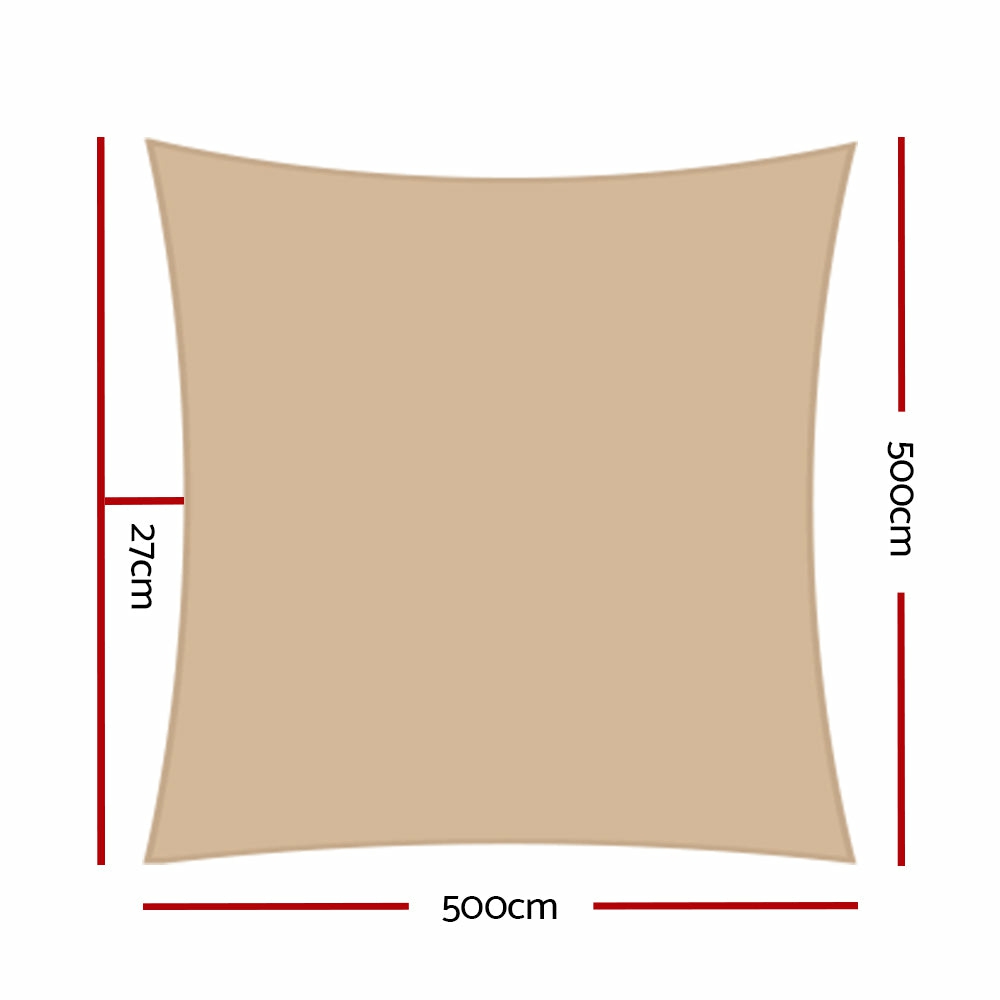 5X5M Square Shade Sail 280Gsm Uv Block Outdoor Garden & Accessories