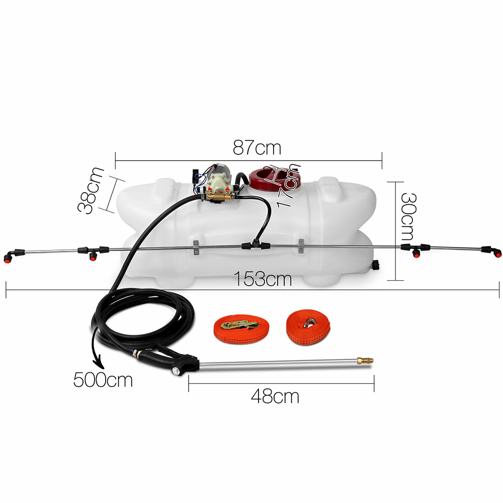 60L Weed Sprayer W/ Fixed Boom & 108Psi Pump Garden & Accessories