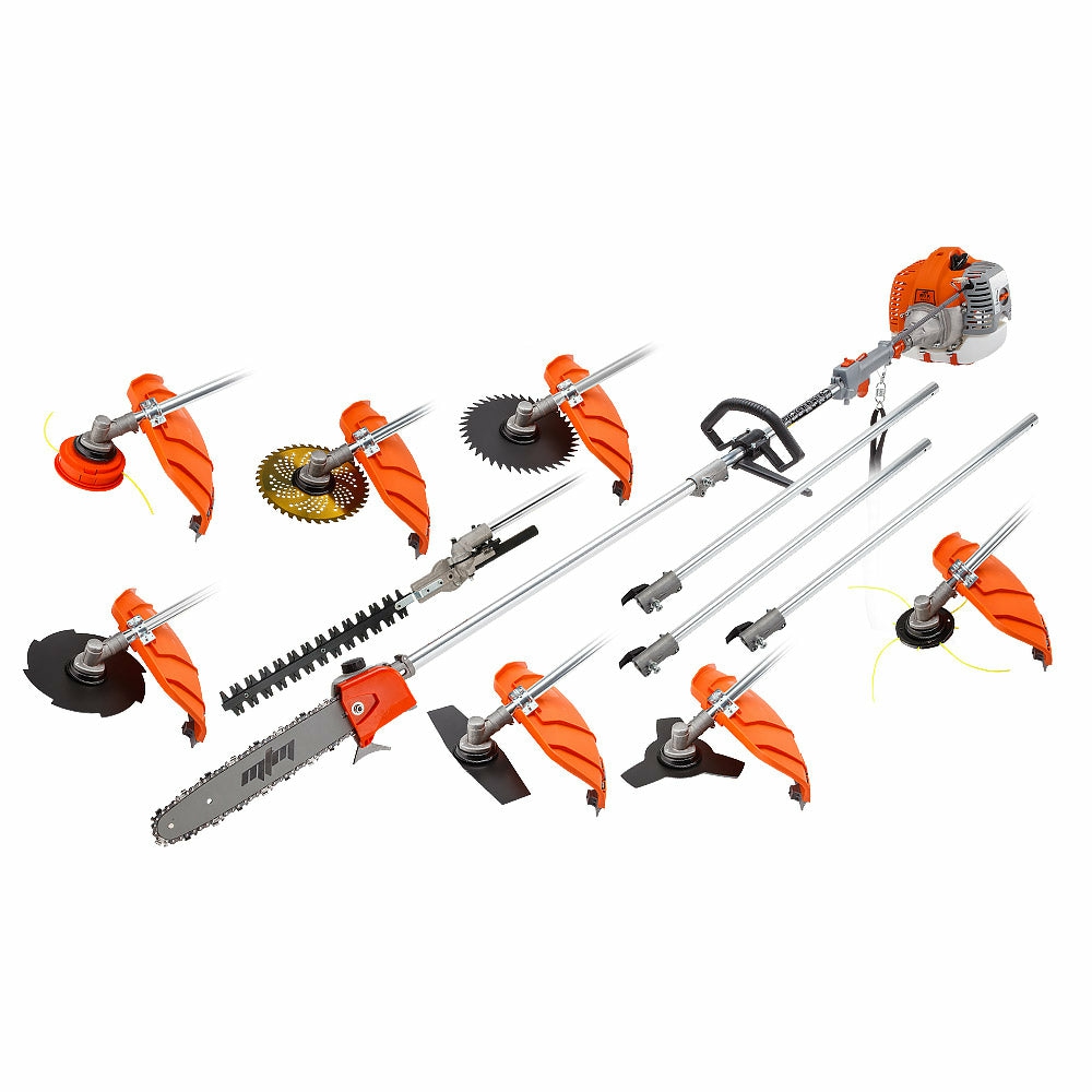 62Cc Pole Chainsaw Hedge Trimmer Brush Cutter Multi Tool Set Garden & Accessories