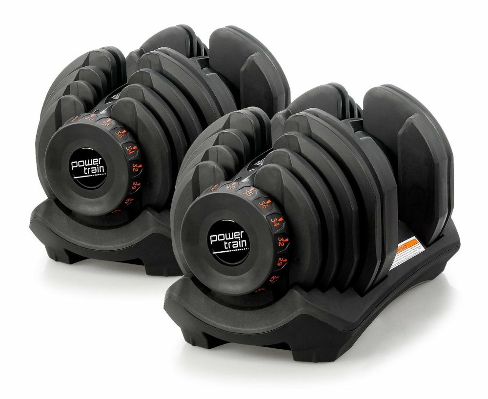 Adjustable 40Kg Dumbbells Set With Holders Dumbbells