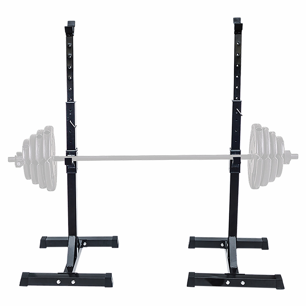 Adjustable Heavy-Duty Barbell Squat Rack With Spotter Bars Fitness Accessories