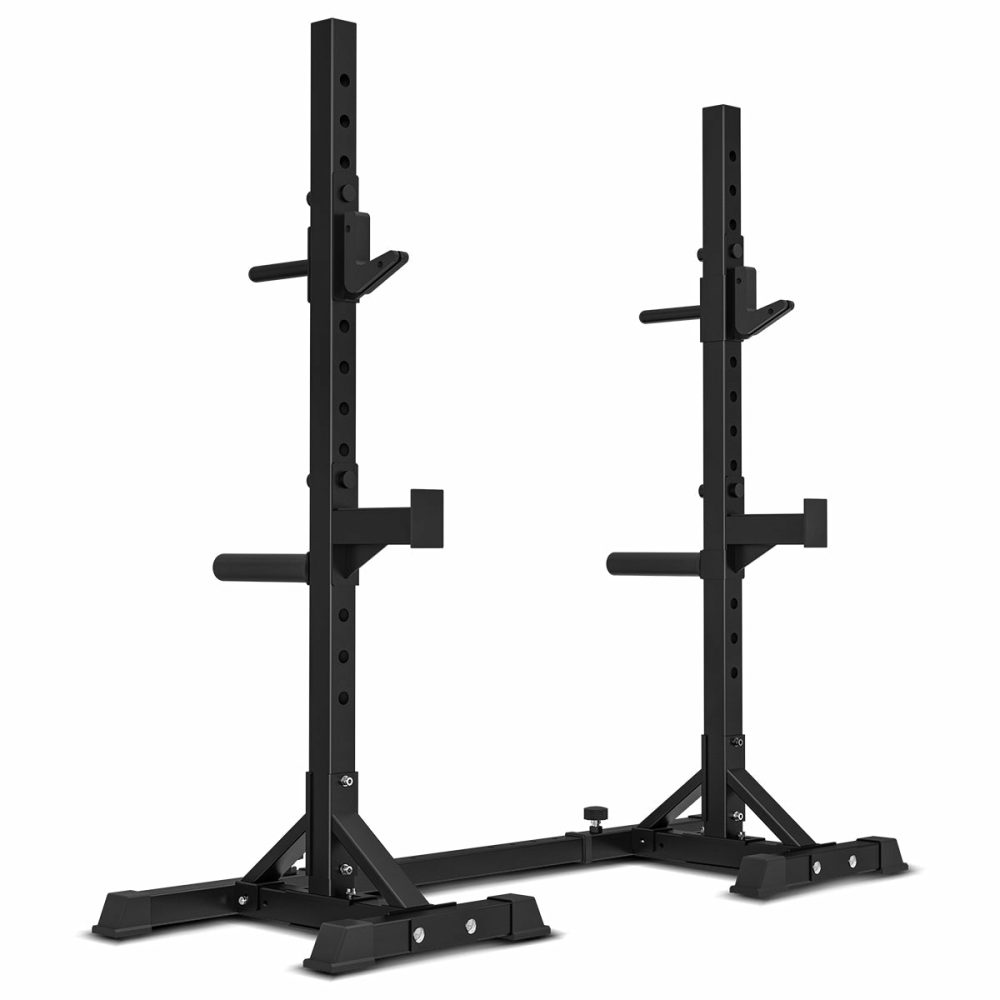 Adjustable Home Gym Squat Rack With Padded J-Hooks Fitness Accessories