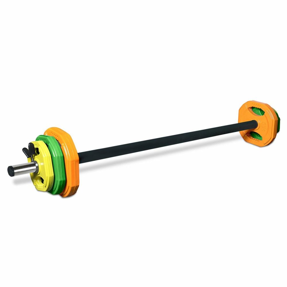 Anti-Roll Rubber Pump/Studio 20Kg Weight Set With Barbell Barbells