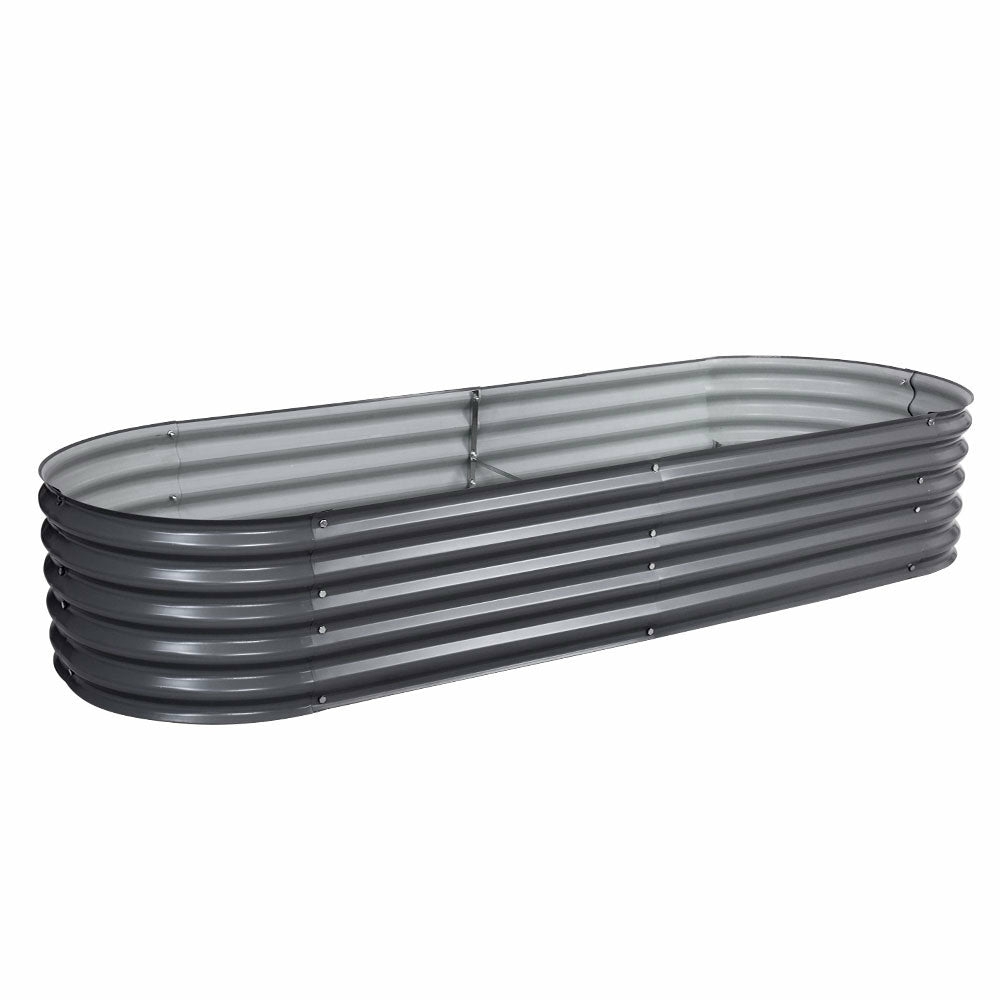 Anti-Rust Sgcc Steel Oval Raised Garden Bed 240X80X42Cm Garden & Accessories