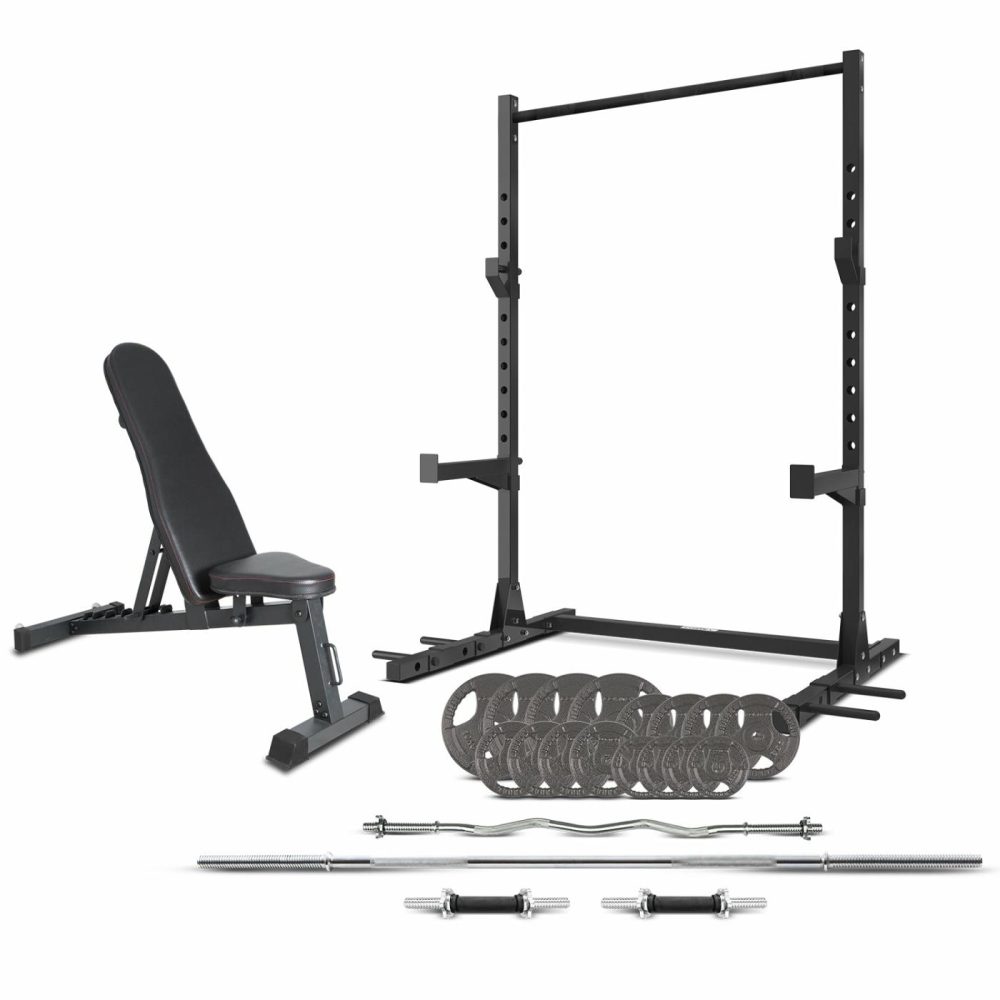 Comprehensive Squat Rack Set With Weights Fitness Accessories