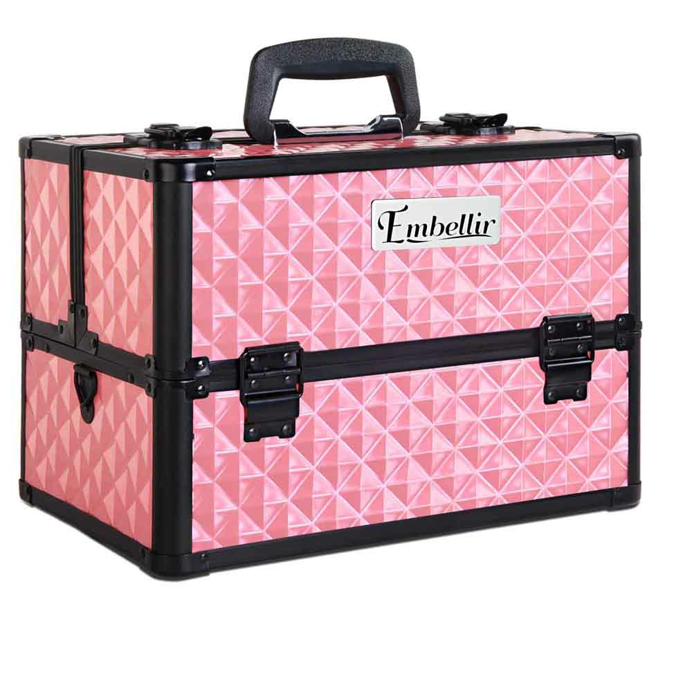 Diamond Pink Lockable Makeup Case Health & Beauty