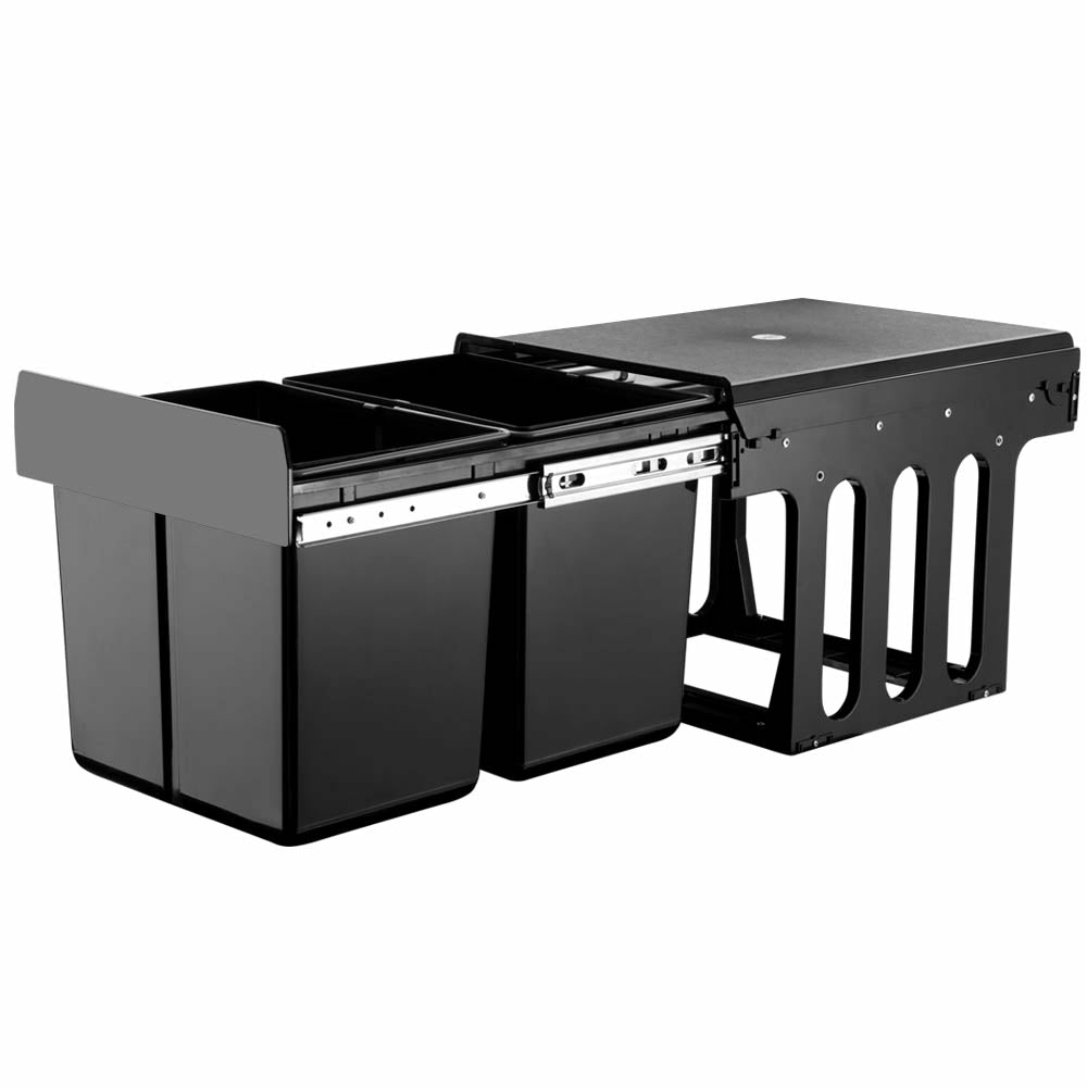 Double 15L Kitchen Pull Out Bin Fixtures