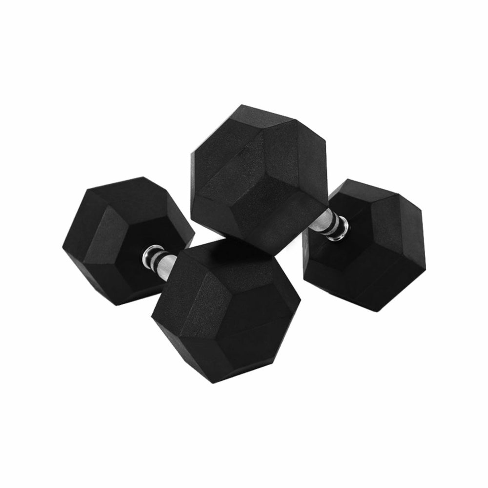 Durable Hex Rubber Dumbbells Fitness Accessories