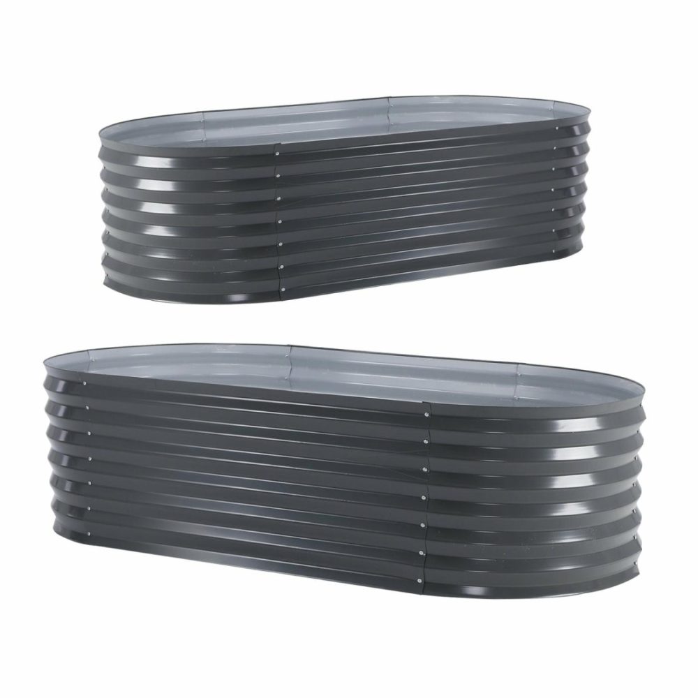 Durable Oval Galvanized Steel Raised Garden Beds Garden & Accessories