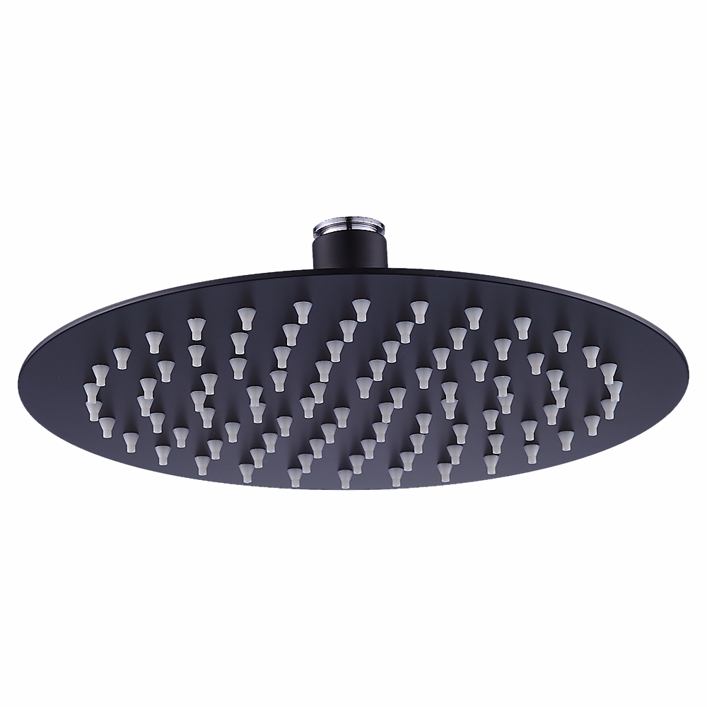 Eco-Friendly 200Mm Matte Black Rain Shower Head 304Ss Fixtures