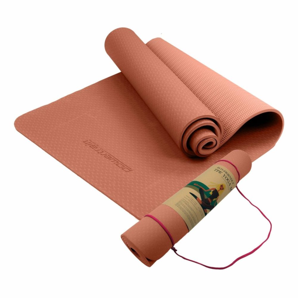 Eco-Friendly 6Mm Non-Slip Yoga Mat With Carry Strap Sport Activities