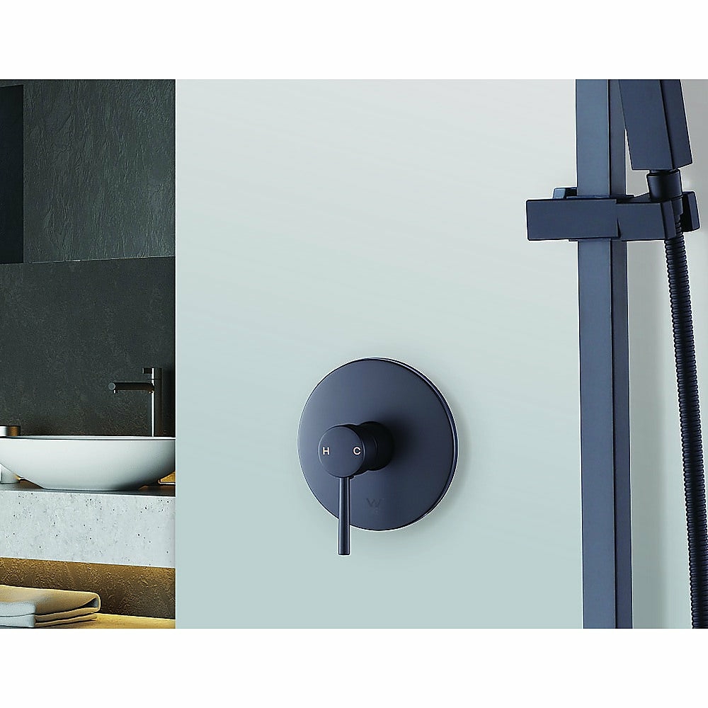 Elegant Matte Black Shower Bath Mixer Tap Fixtures