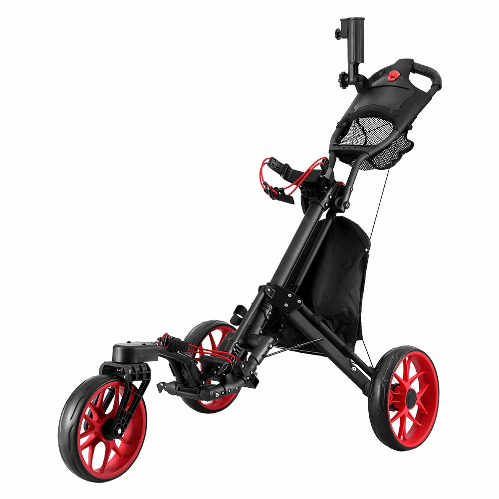 Foldable 3-Wheel Golf Trolley With Swivel Wheel Golf