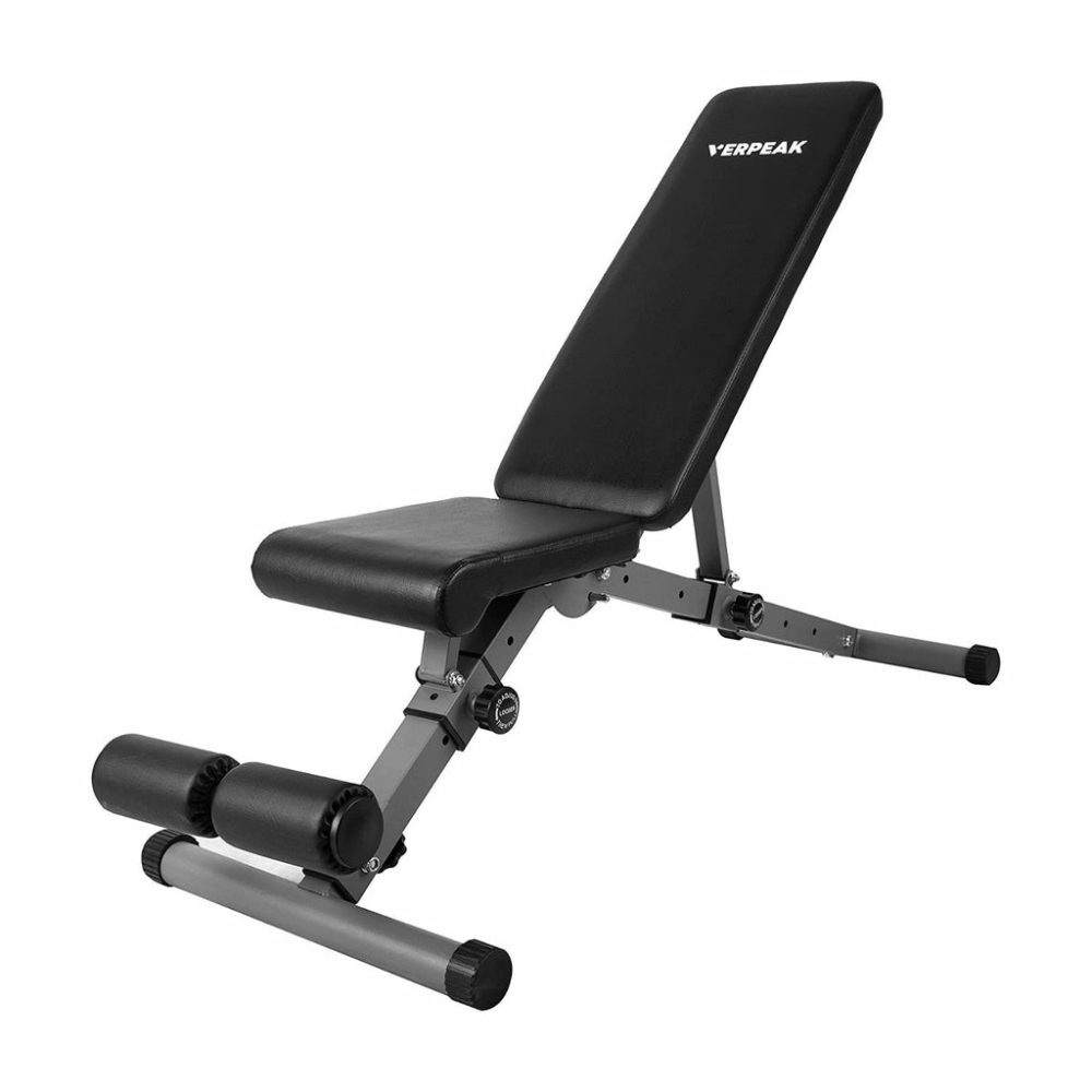 Foldable Adjustable Weight Bench With Back Pad Gears Fitness Accessories