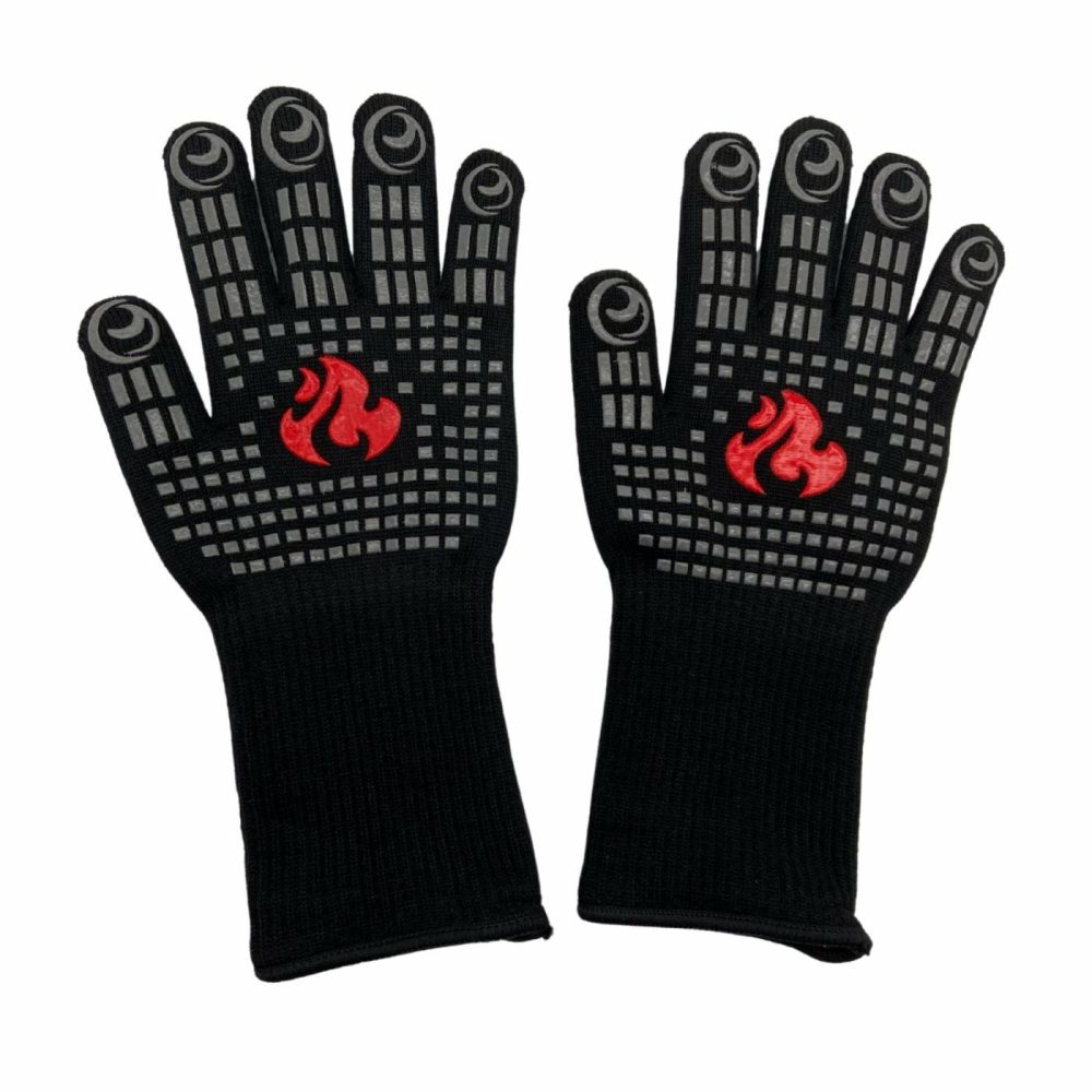 Heat Resistant Bbq Grill Gloves Non-Slip Silicone 35Cm BBQs