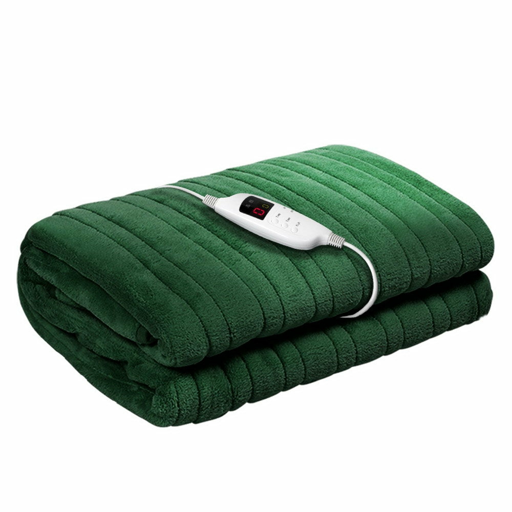 Heated Flannel Electric Throw Rug Bedding