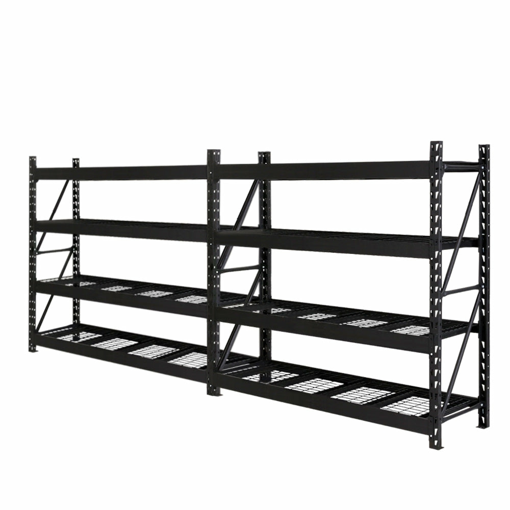 Heavy-Duty Adjustable Steel Garage Shelving Rack Set Garage Shelving