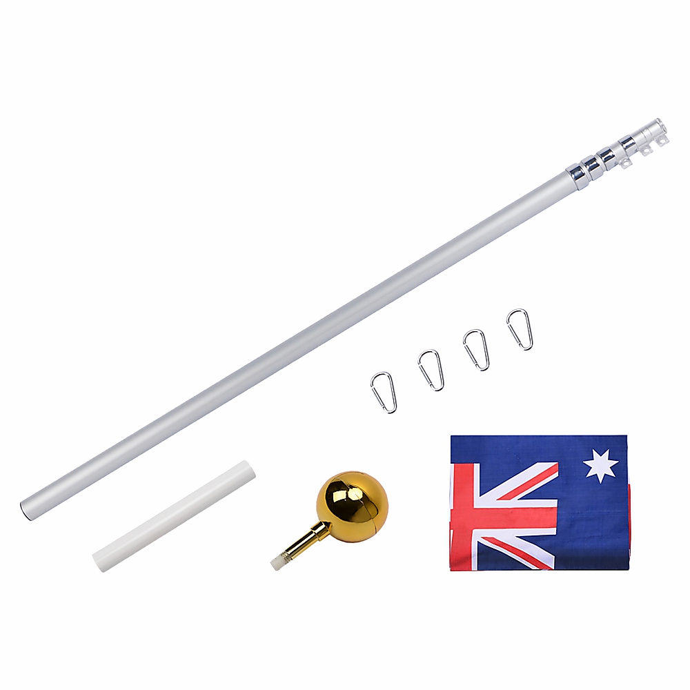 Heavy-Duty Telescopic 9.1M Flag Pole Kit Garden & Accessories