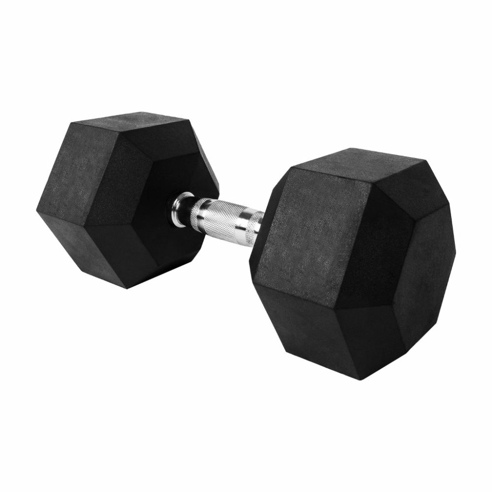 Hex-End Rubber Dumbbells 12.5Kg Dumbbells