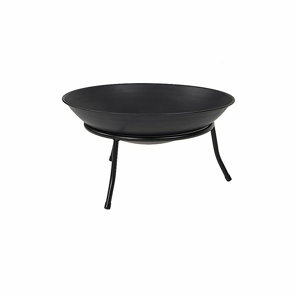 Matte Black Iron Fire Bowl Outdoor Fire Pit & Grill BBQs