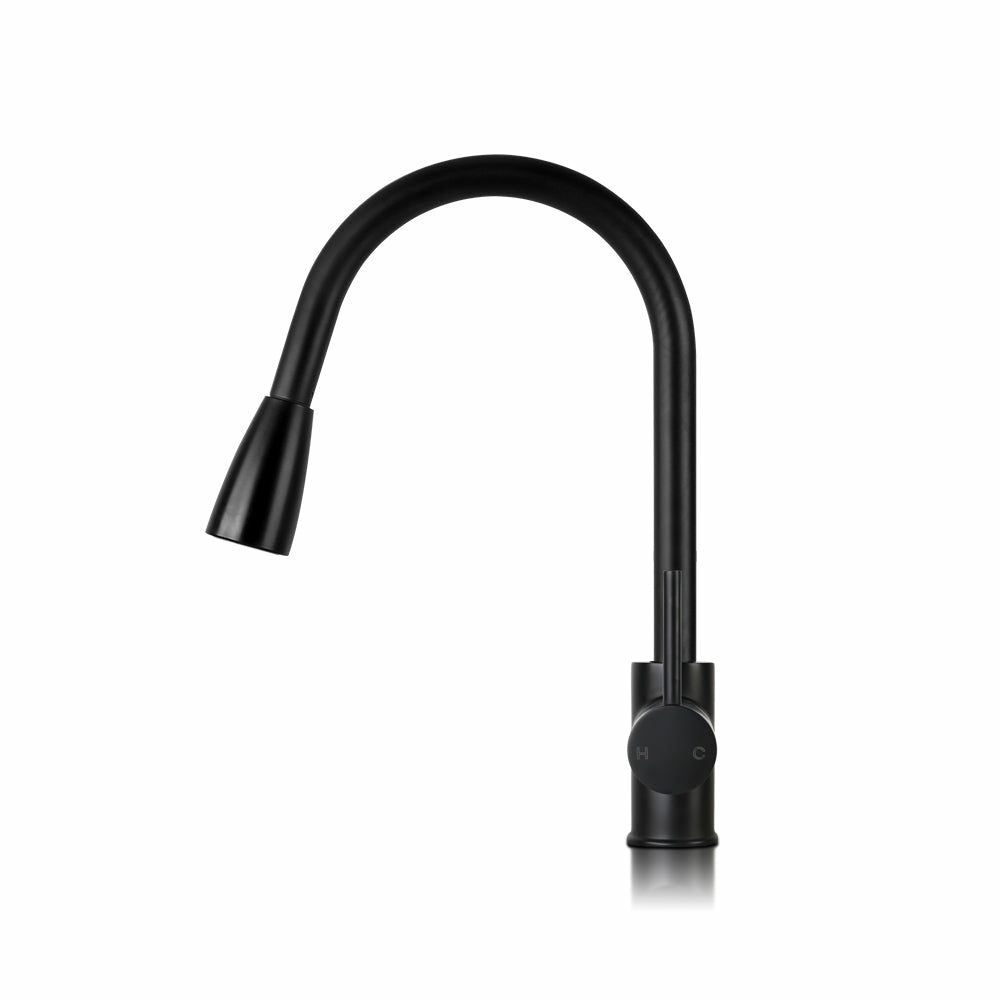 Matte Black Pull-Out Kitchen Mixer Tap Fixtures