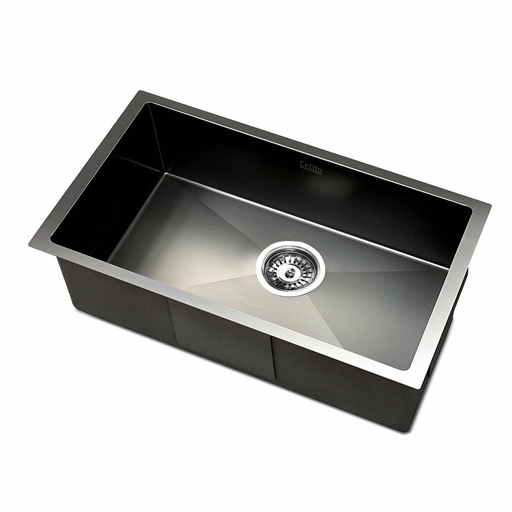 Nano-Coated Stainless Steel Kitchen Sink Single Bowl Fixtures