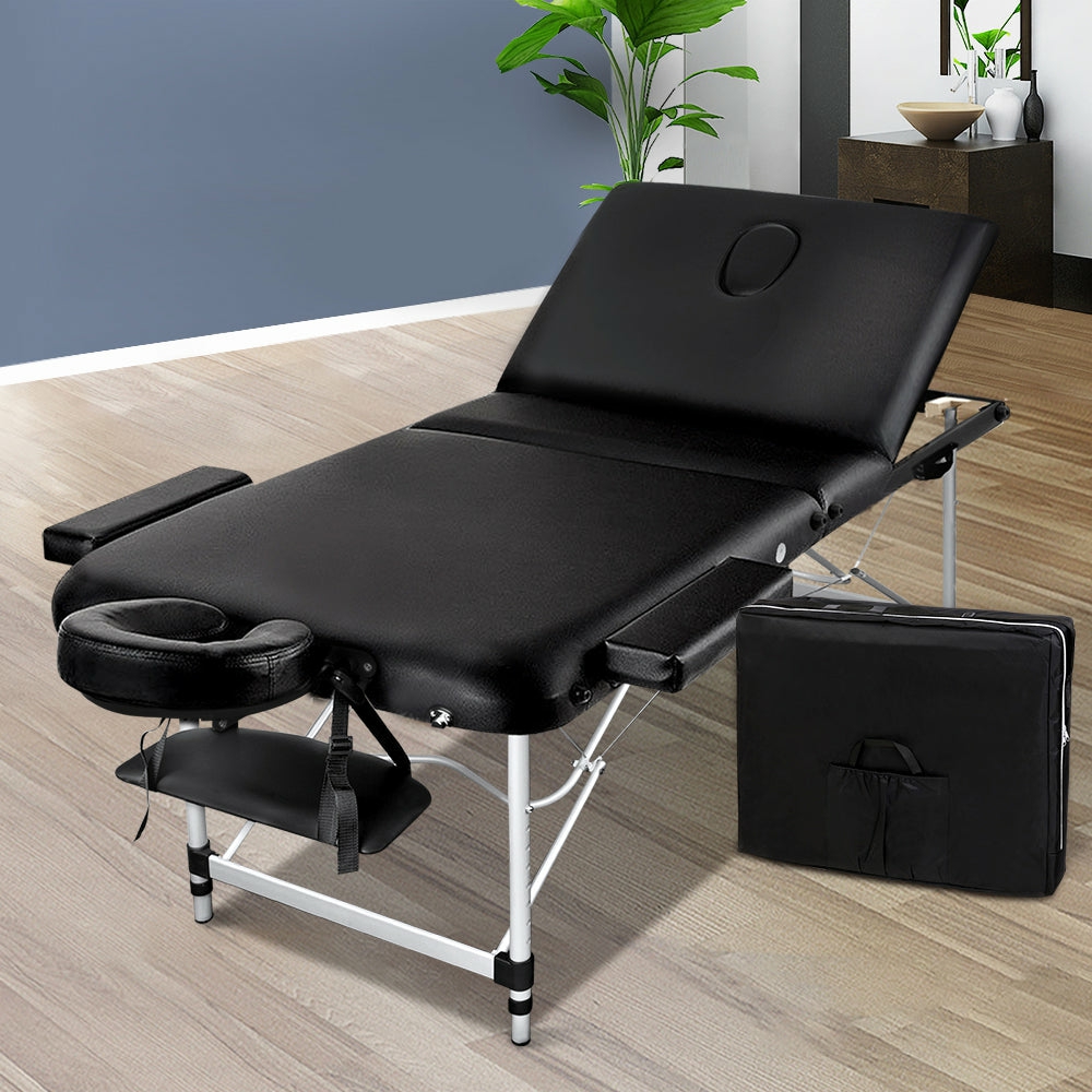 Portable 70Cm 3 Fold Aluminium Massage Table Health & Beauty