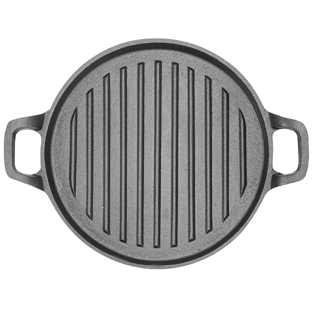 Preseasoned Cast Iron Round Griddle Plate BBQs