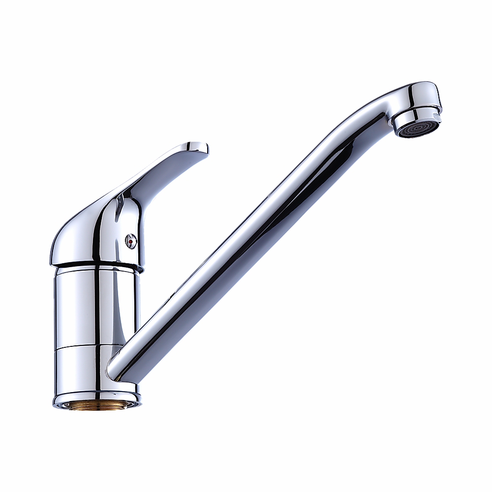 Solid Brass Polished Chrome Kitchen Mixer Tap Fixtures