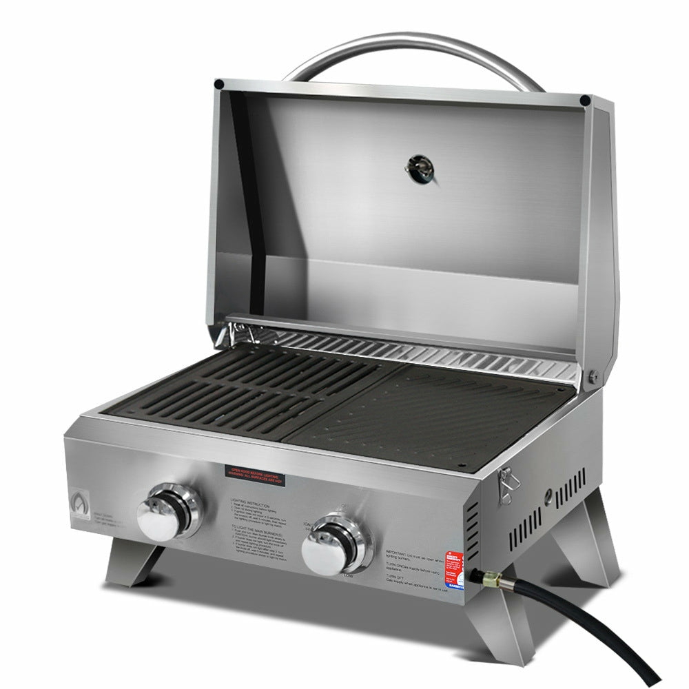 Stainless Steel Portable 2-Burner Gas Bbq Grill BBQs