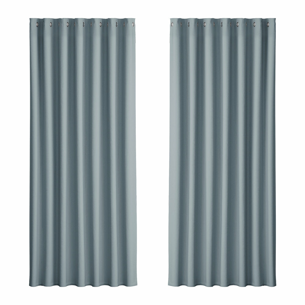 Thermal Blockout Curtains 250Gsm Grey 240X230Cm Set Curtains