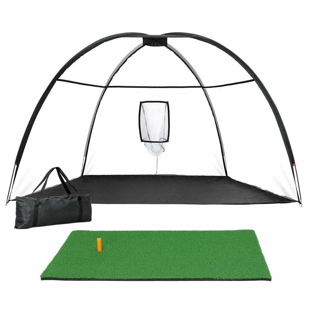 Ultra-Wide Golf Practice Net & Folding Mat Golf