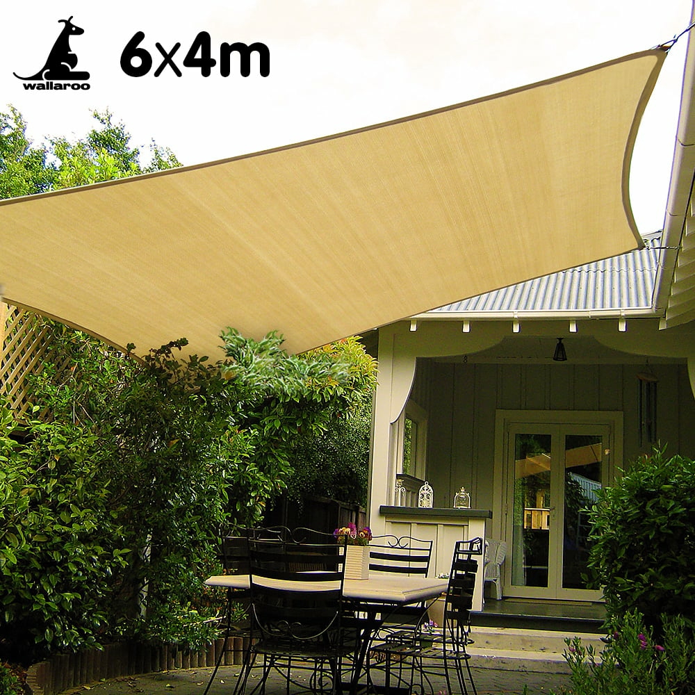 Uv Blocking Rectangular Shade Sail 6X4M Garden & Accessories