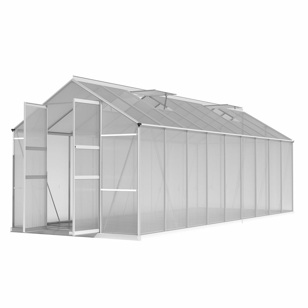 Uv-Resistant 5.1X2.5M Aluminum Greenhouse With Double Doors Garden & Accessories