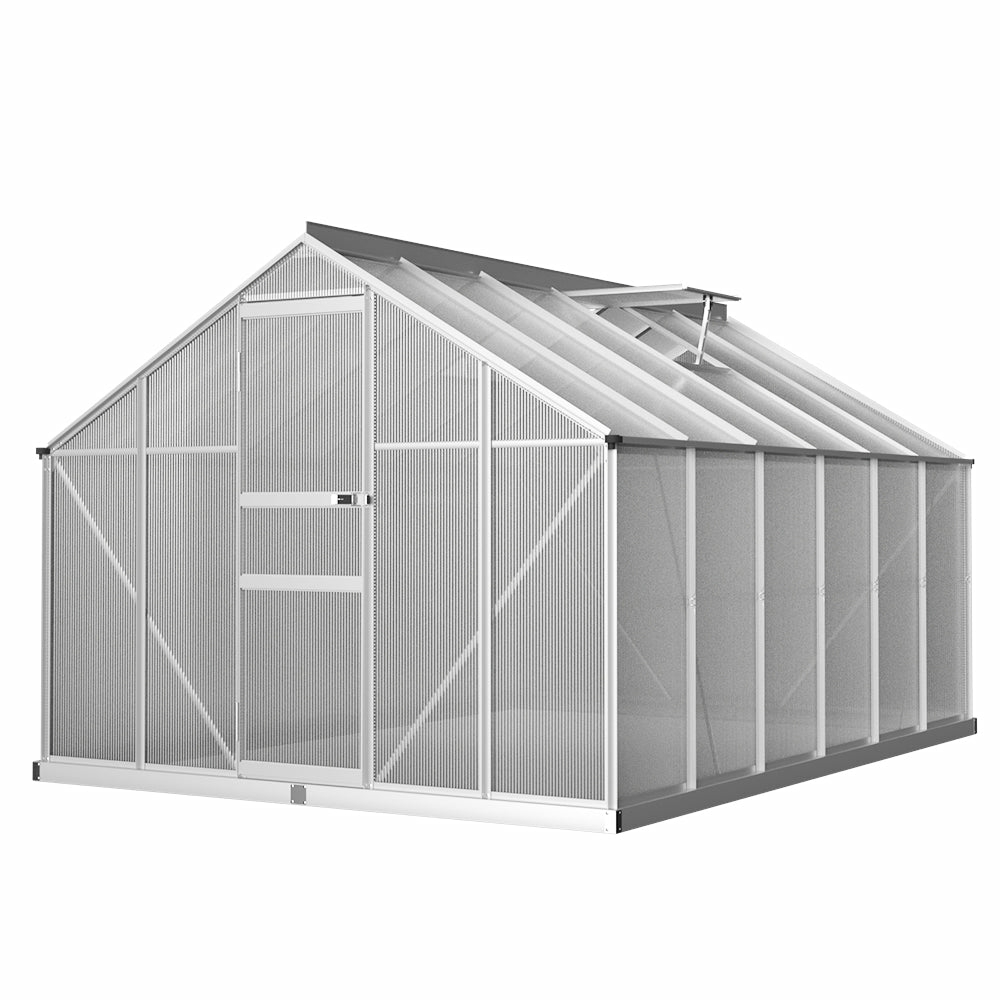 Uv-Resistant Aluminium 3.6X2.5M Polycarbonate Greenhouse Garden & Accessories