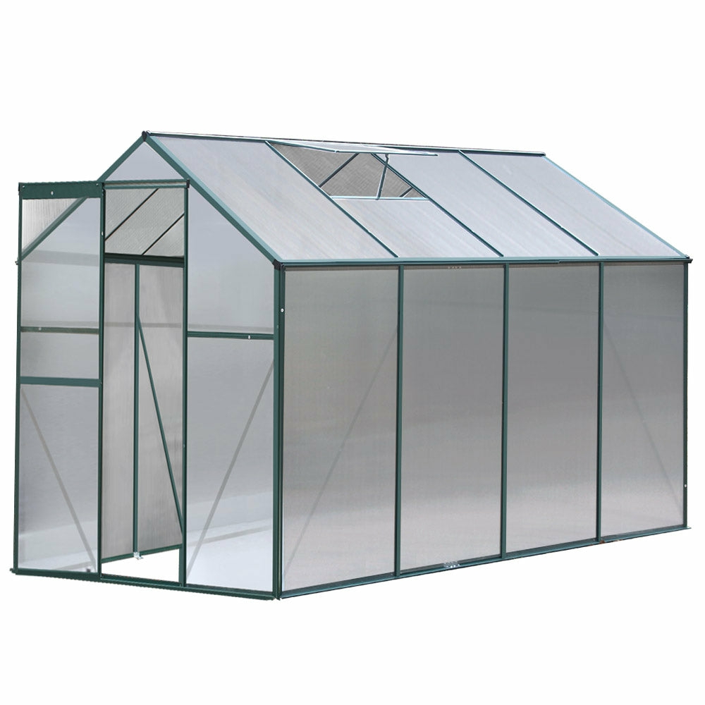 Uv-Resistant Aluminium Greenhouse With Lockable Door Garden & Accessories