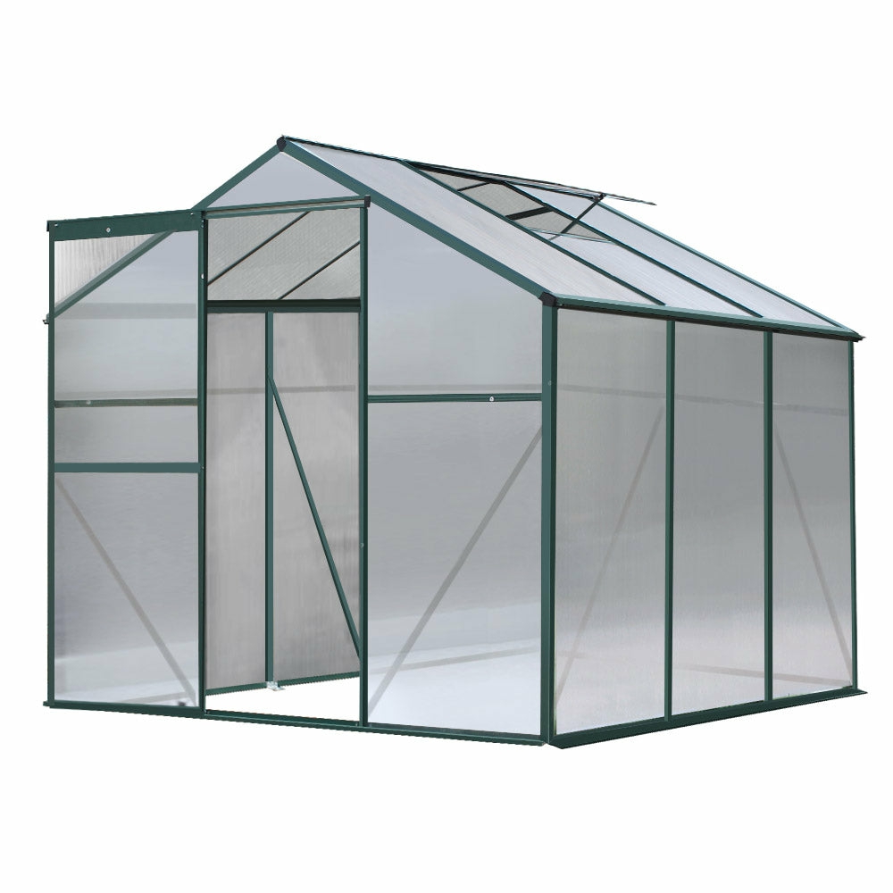 Uv-Resistant Aluminium Polycarbonate Greenhouse 1.9X1.9M Garden & Accessories