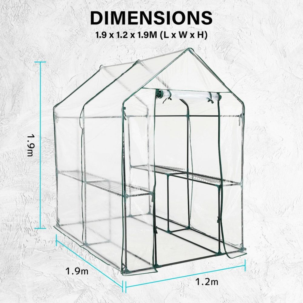 Uv Resistant Garden Greenhouse Shed Pvc Cover 190Cm Garden & Accessories