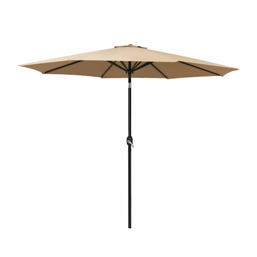 Uv50+ Tilt Outdoor Umbrella 2.7M Steel Frame Garden & Accessories