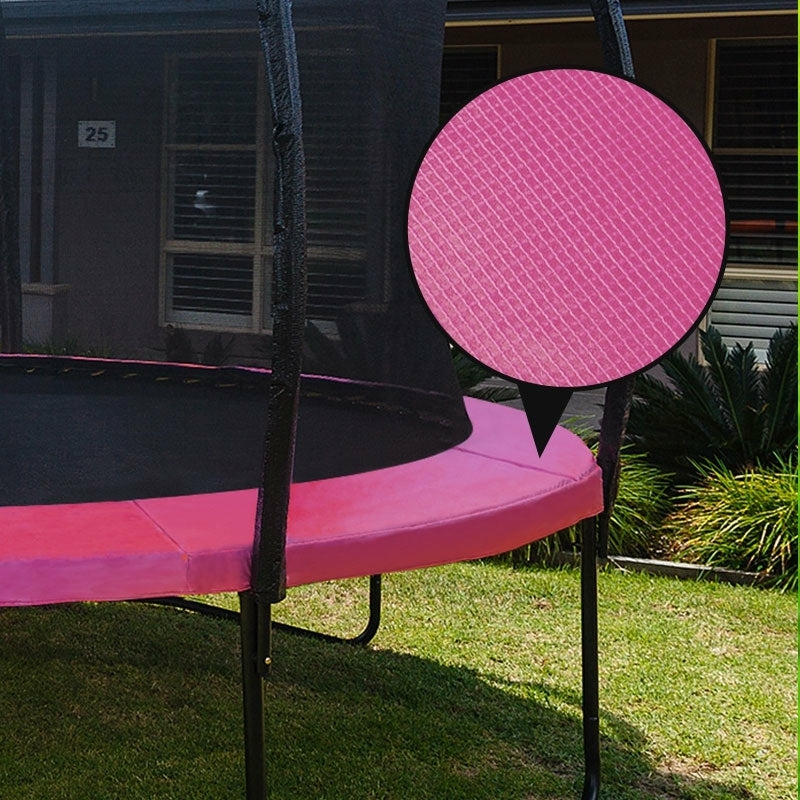 Weatherproof 12Ft Pink Trampoline Pad Sport Activities